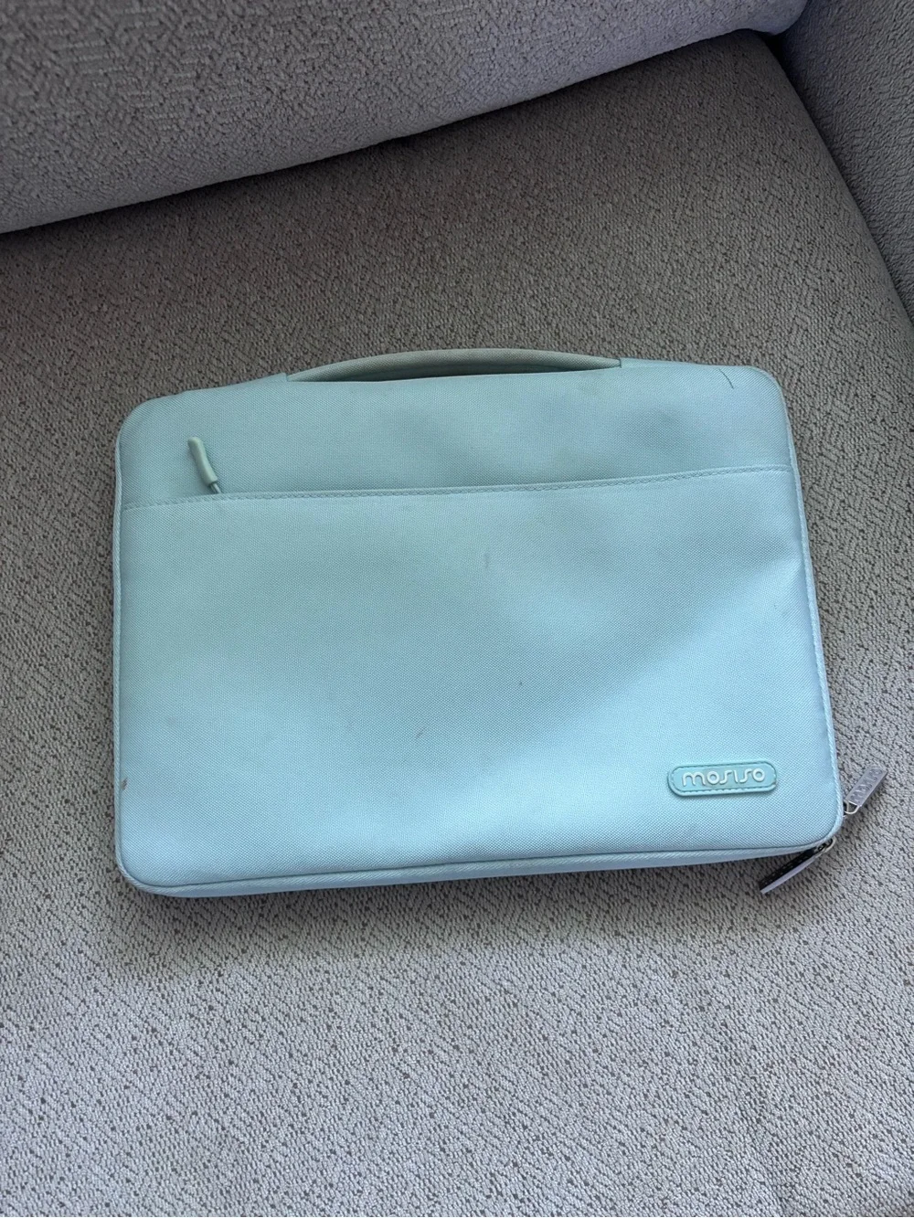 Light Blue Laptop Sleeve with Handle